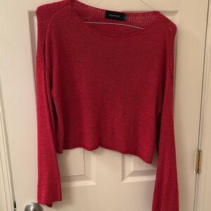 MINKPINK Cropped Cranberry Sweater